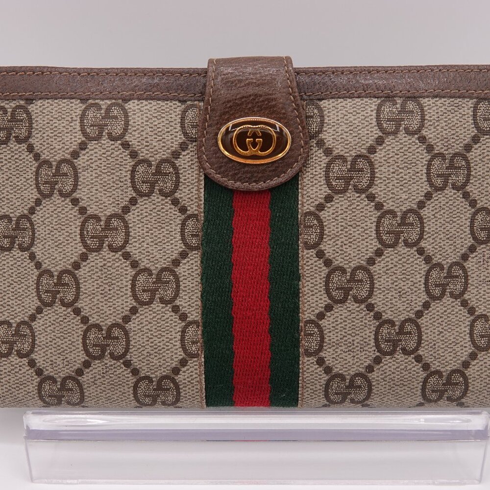 Gucci Vintage Sherry Line BiFold Wallet Clutch